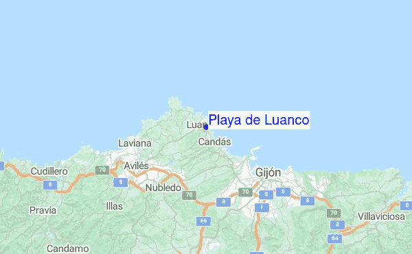 Playa de Luanco Location Map