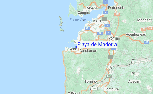 Playa de Madorra Location Map