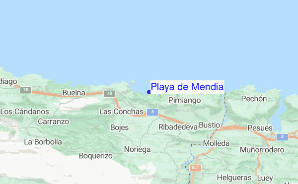 Playa de Mendia location map