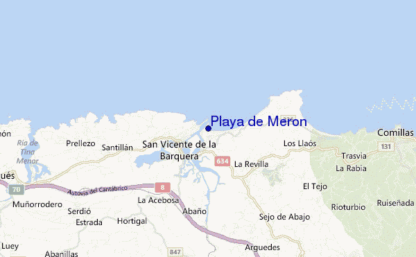 Playa de Meron location map