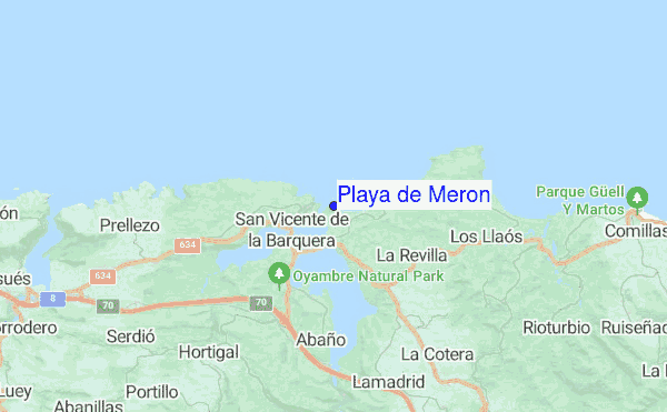 Playa de Meron location map