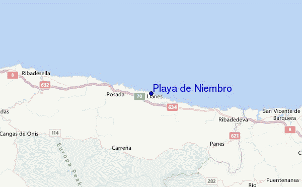 Playa de Niembro Location Map