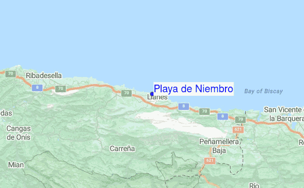 Playa de Niembro Location Map