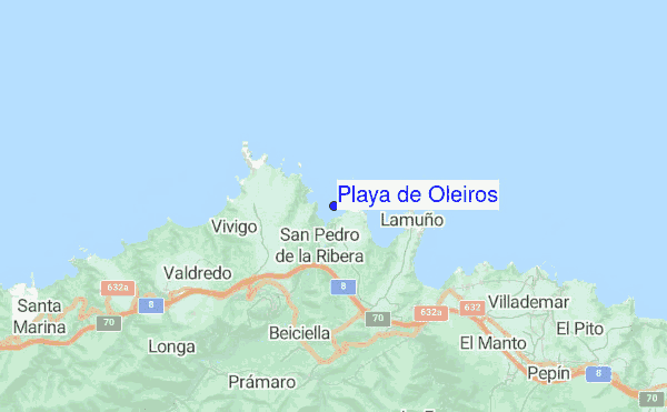 Playa de Oleiros location map