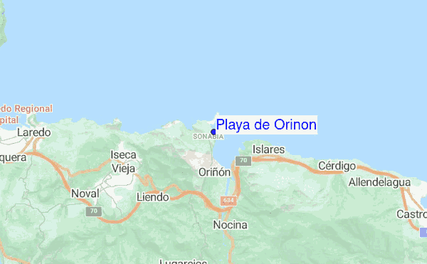 Playa de Orinon location map