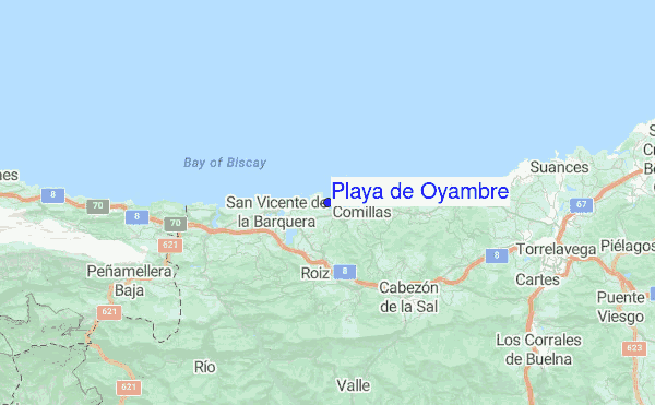 Playa de Oyambre Location Map