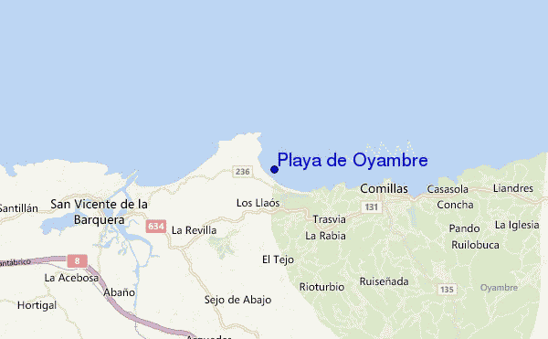 Playa de Oyambre location map