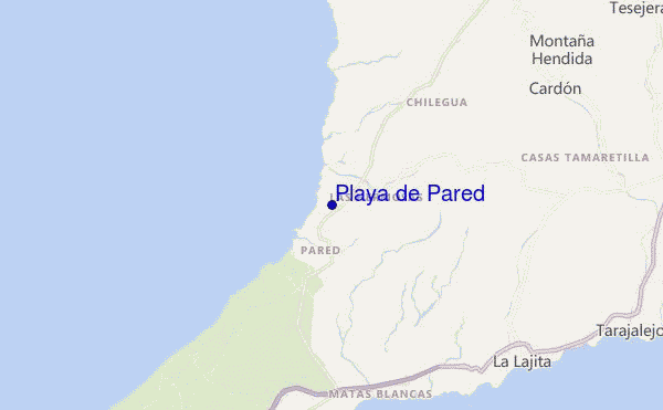 Playa de Pared location map