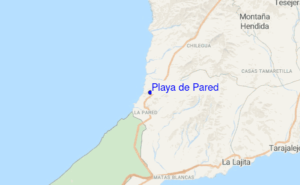 Playa de Pared location map