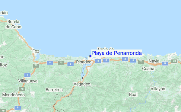 Playa de Penarronda Location Map