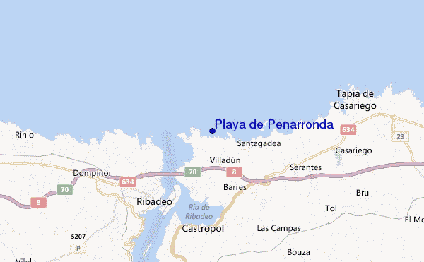 Playa de Penarronda location map