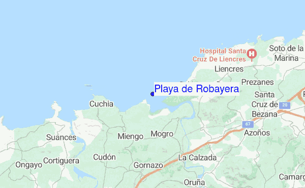 Playa de Robayera location map