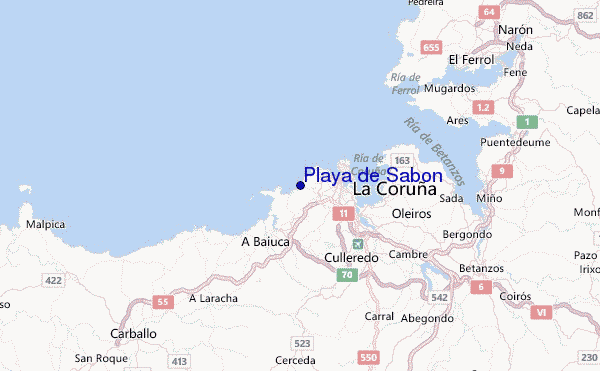 Playa de Sabon Location Map