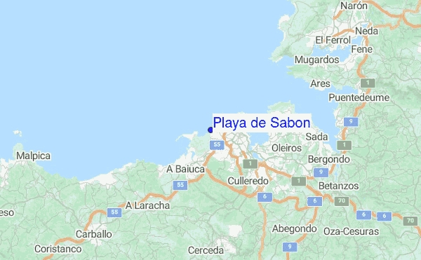 Playa de Sabon Location Map