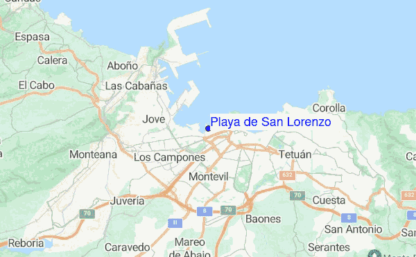 Playa de San Lorenzo location map