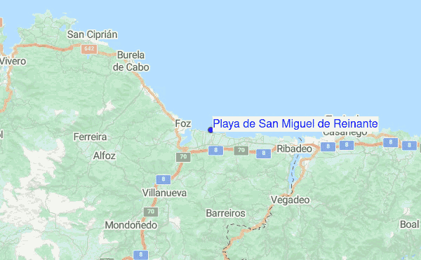 Playa de San Miguel de Reinante Location Map
