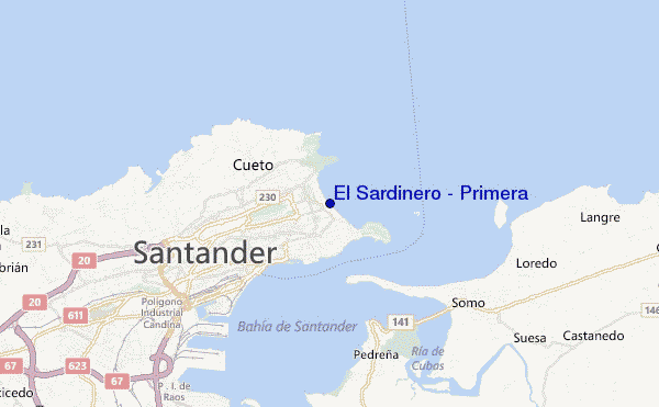 El Sardinero - Primera location map