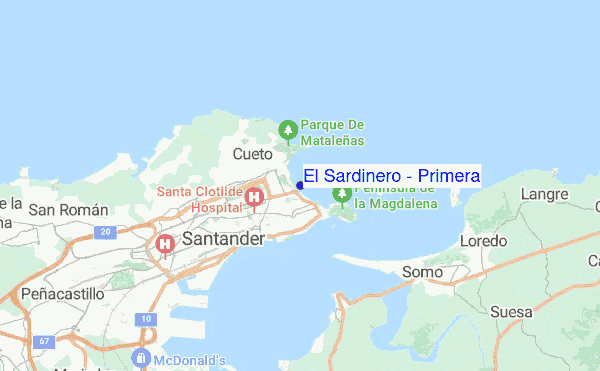 El Sardinero - Primera location map