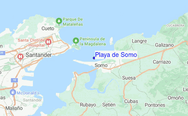 Playa de Somo location map