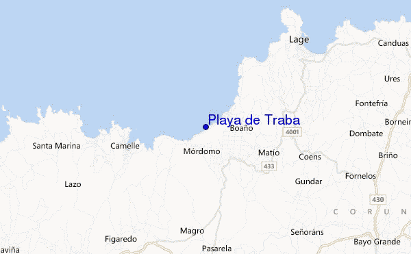 Playa de Traba location map