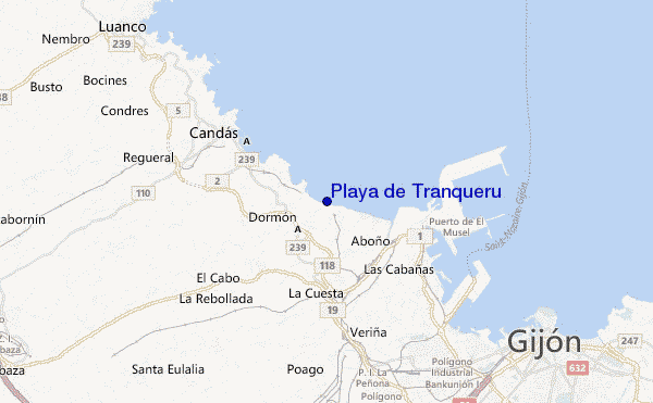 Playa de Tranqueru location map