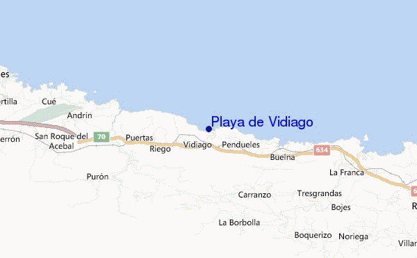 Playa de Vidiago location map