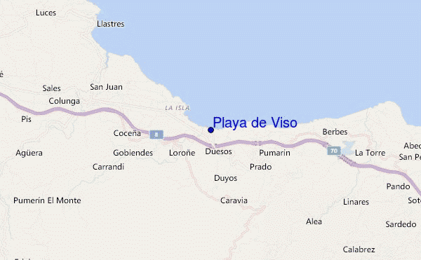 Playa de Viso location map