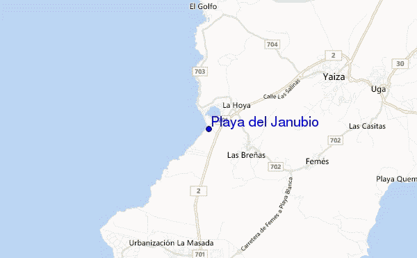 Playa del Janubio location map