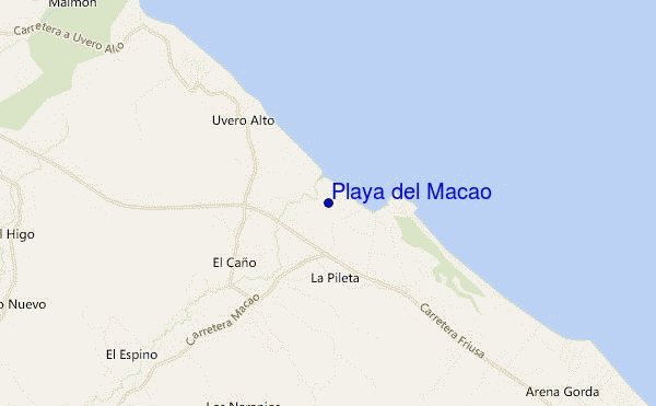 Playa del Macao location map