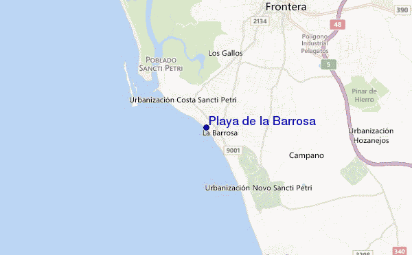 Playa de la Barrosa location map