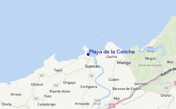 Playa de la Concha location map