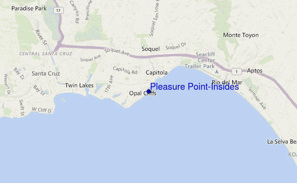 Pleasure Point-Insides location map
