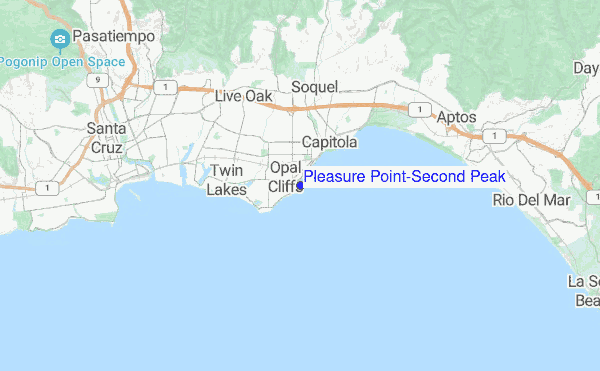 Pleasure Point-Second Peak location map