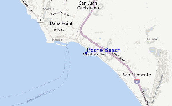 Poche Beach location map