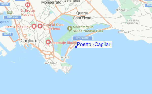 Poetto (Cagliari) location map