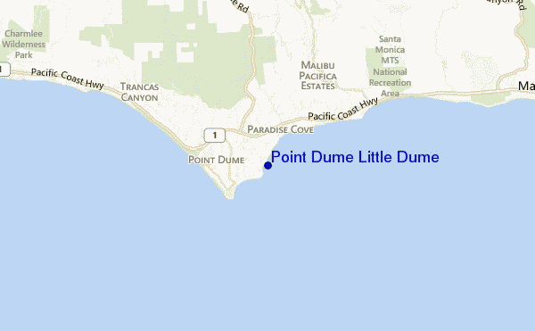 Point Dume Little Dume location map