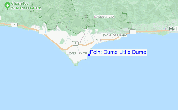 Point Dume Little Dume location map