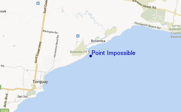 Point Impossible location map
