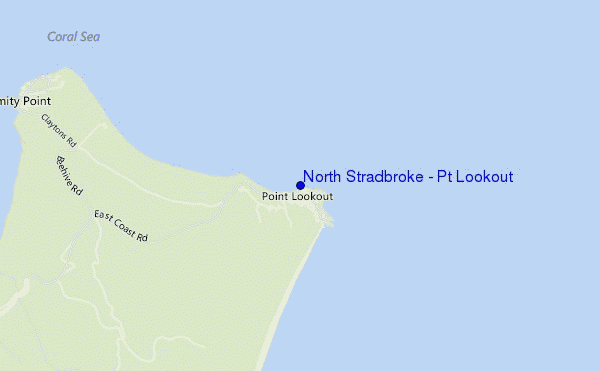 North Stradbroke - Pt Lookout location map