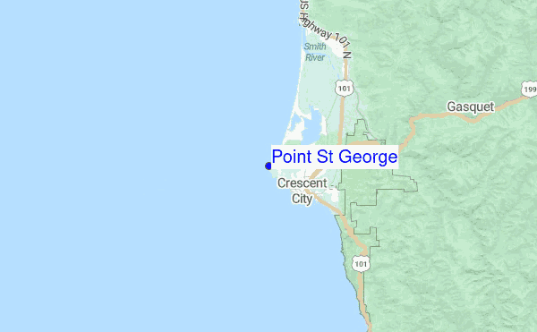 Point St George Location Map