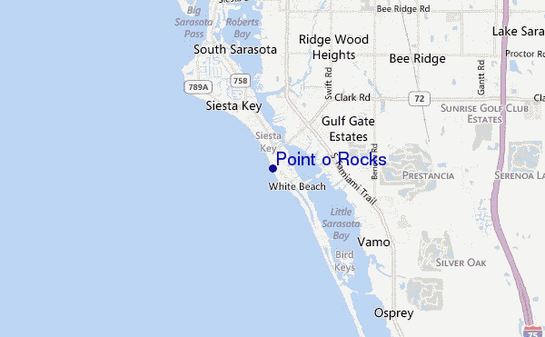 Point o Rocks location map