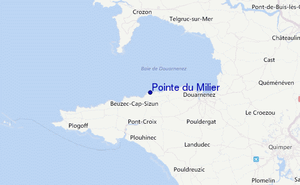 Pointe du Milier Location Map