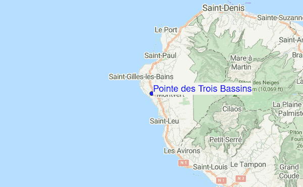 Pointe des Trois Bassins Location Map