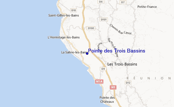 Pointe des Trois Bassins location map