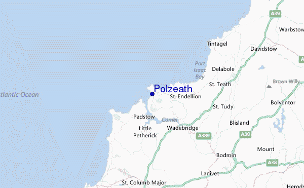 Polzeath Location Map