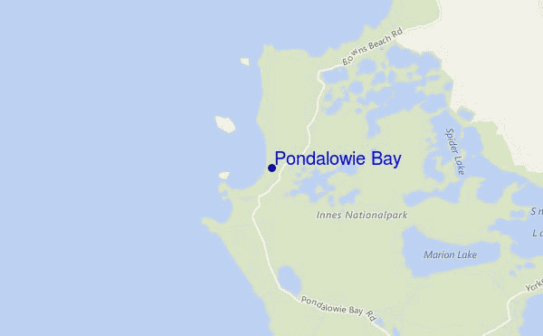 Pondalowie Bay location map