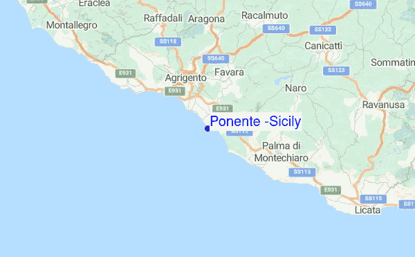 Ponente (Sicily) Location Map