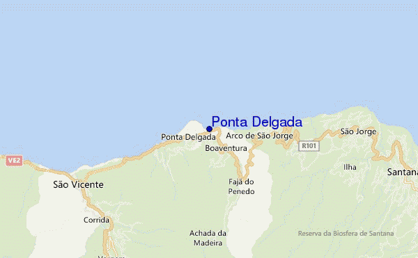Ponta Delgada location map