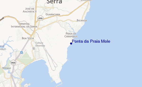 Ponta da Praia Mole location map