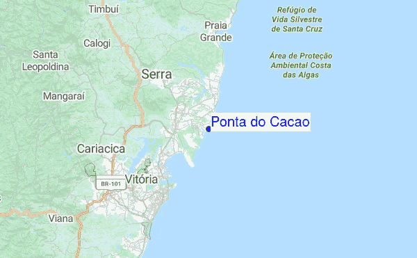 Ponta do Cacao Location Map